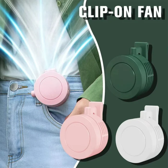 kf-Sa03e65a52ee04f6f8bf64f00f366f1b4D Mini Clip Fan Hanging Waist Neck Fan Girl Electric Air Cooling Fan USB Leafless Fan For Outdoor Camping Fishing Car Accessorie - Image 1