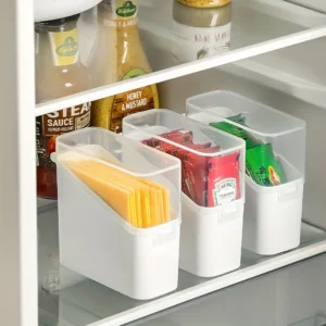 Japanese Style Tilted Transparent Lid Storage Box| Cheese Tea Coffee Storage Organizer| Small Item Classification Container