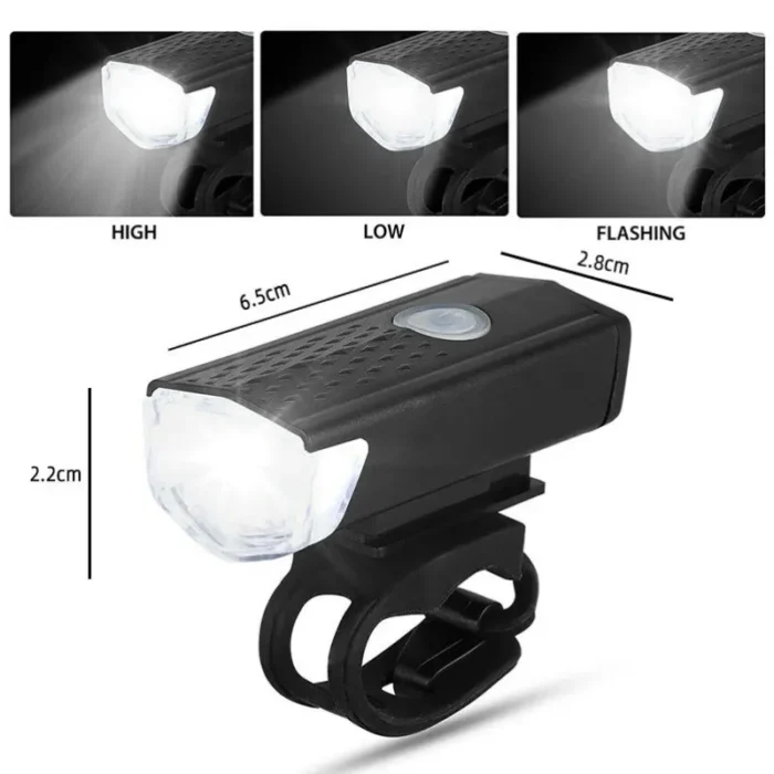 kf-Sa2990ac4923c4189bdaa61c557373ebbJ USB Rechargeable Bike Light Set Front Light with Taillight Easy to Install 3 Modes Bicycle Accessories for the Bicycle - Image 5