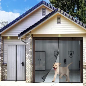 Automatic Magnetic Mesh Door Screen White Black Polyester Insect Mosquito Protection Easy Self-Sealing for Bedrooms Balconies