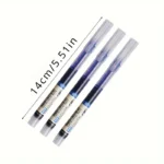 24 Pcs Straight Liquid Ball Pen Quick Drying Test Signature Gel Pen 0.5mm Black Blue Ink School Office Ball Pen - Image 2