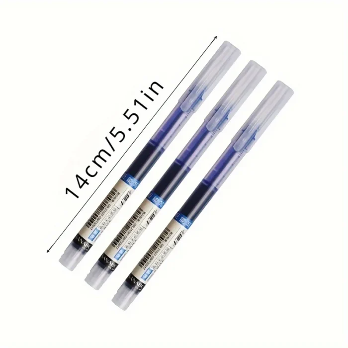 kf-Sa3312ddc012d44078e3ceca88928c2429 24 Pcs Straight Liquid Ball Pen Quick Drying Test Signature Gel Pen 0.5mm Black Blue Ink School Office Ball Pen - Image 2