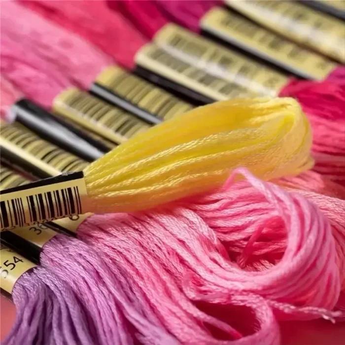 kf-Sa69bffe1478a40e9929e09775a868f38u 50pcs Friendship Bracelet Thread Set, Rainbow Cotton & Silk Embroidery Threads for Cross Stitch, DIY Bracelet Making - Image 1