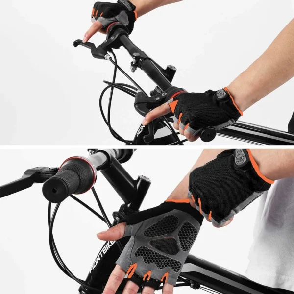 Cycling Gloves Anti Slip Shock Breathable Half Fingerless Gloves Bike Mtb Gloves Sport Mittens Cycling Bicycle Gloves - Image 3