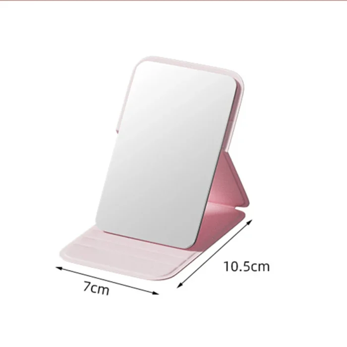 kf-Sa917d27e854847fcb75f6aff48cd503av Portable Handheld Mini Makeup Mirror, Dormitory Tabletop And Office Use, Adjustable And Portable Folding Mirror - Image 3