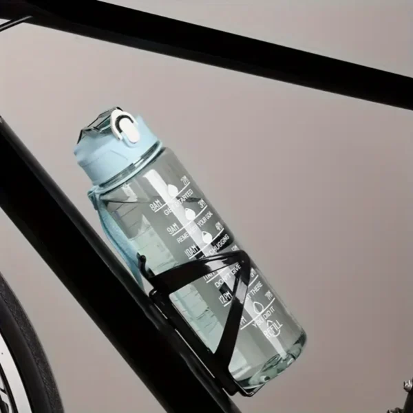 800ml/27oz Large Capacity Sports Water Bottle Leak Proof Plastic Drinking Cup With Time Scale Suitable For Travel Fitness Sports - Image 5