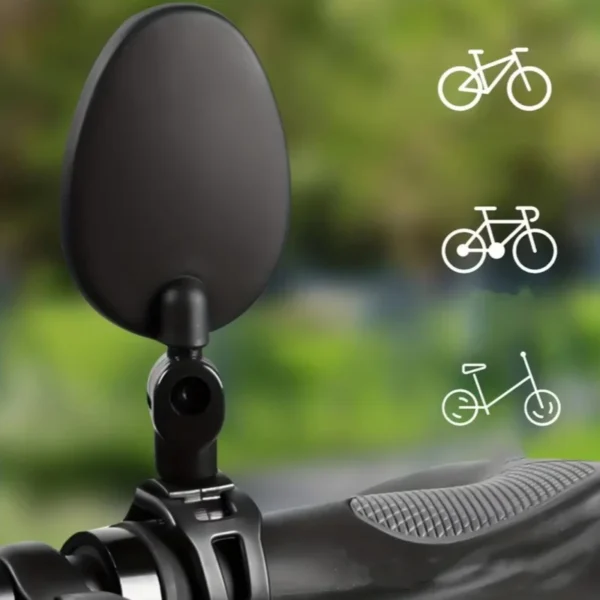 Bike Mirror 360 Degree Adjustable Rotatable Handlebar Mirror Wide Bycicle Accessories Cycling Rear View Mirror - Image 2