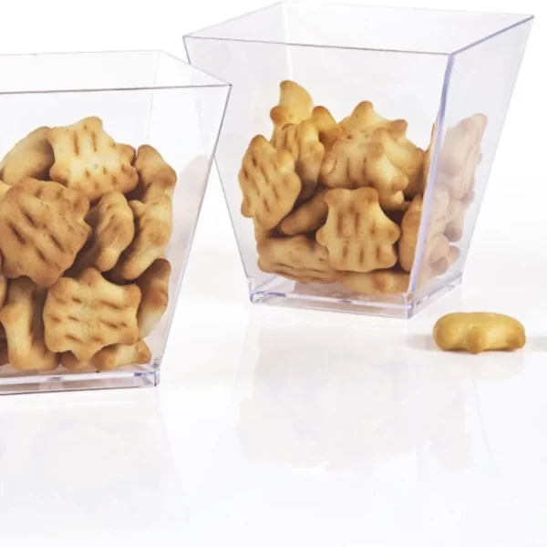 100/50 Reusable Square Mini Cups Plastic Dessert Shooters for Parties Appetizers Halloween Wedding Hand Wash - Image 7