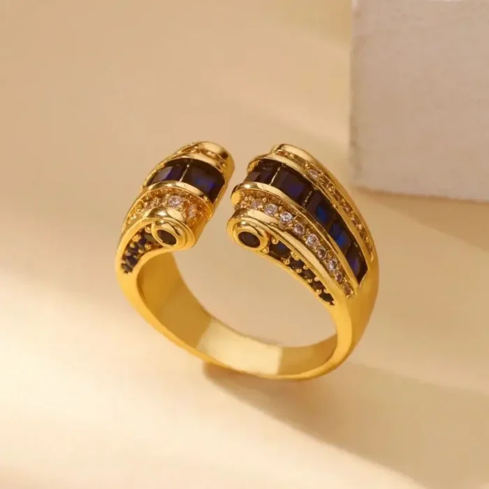 kf-Sb4c14938f00044c4a4dc89fe137fc4efe Gothic Stainless Steel Opening Finger Rings for Women Vintage Geometric Adjustable Finger Ring Trendy Punk Jewelry Gifts - Image 1
