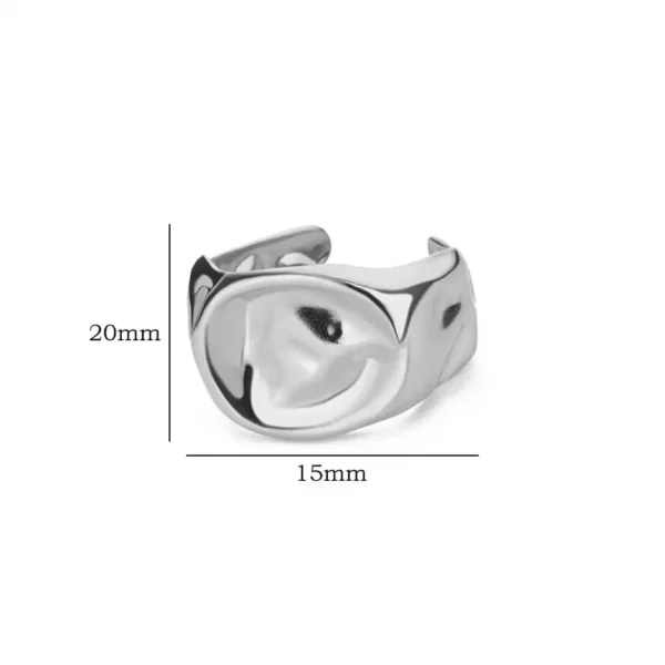 Irregular Rings For Women Gold Color Stainless Steel Geometric Ring Fashion Simple Party Christmas Party Jewelry Gift Femme - Image 6