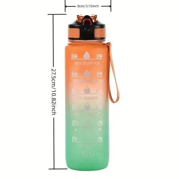 Gradient Color 1000mL Large Capacity Outdoor Sports Plastic Cup, Bouncing Suction Nozzle, Space Cup - Image 3