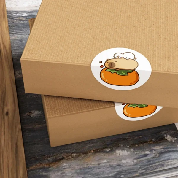 500pcs/Roll Cute Capybara Sticker Waterproof Graffiti Aesthetic Decorative Luggage Laptop Cup Phone Diary Book Kids Stickers Toy - Image 6