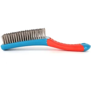Heavy Duty Stainless Steel Wire Brush, Plastic Handle for Rust, Paint, Dirt & Welding Slag Removal - Durable Cleaning Tool