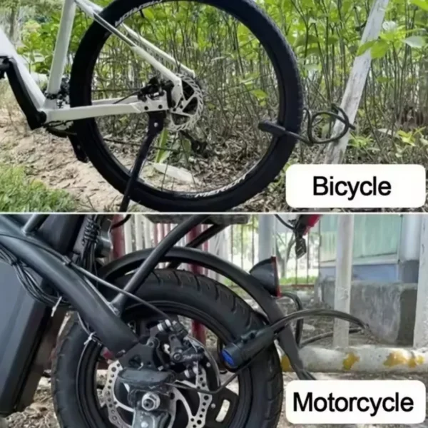 Heavy Duty Motorcycle Chain Lock Metal Anti Theft Bike Lock with 2 Keys for Maximum Security and Reinforcement of Bicycle - Image 6