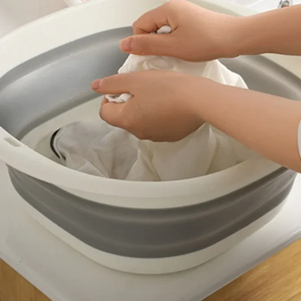 Plastic Folding Wash Basin, Portable Laundry Tub for Home, Bathroom, Kitchen, Adult & Baby Bath Basin, Travel Wash Basket - Image 2