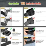 Nylon Military Tactical Men Belt 2 Pack Webbing Canvas Outdoor Web Belt with Plastic Buckle gift for Men - Image 5