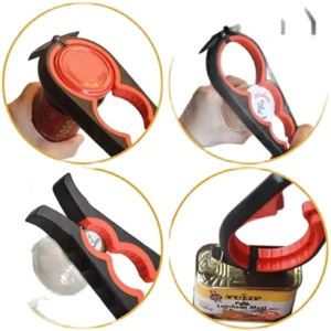4-in-1 Multi-Function Can Opener – Bottle Cap Twister with Anti-Slip Handle for Cans & Beverages