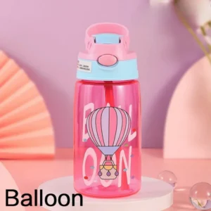 1PC Kids Water Sippy Cup Kids Water Bottle with Straw and Handle Portable Drinking Bottle Cup Children