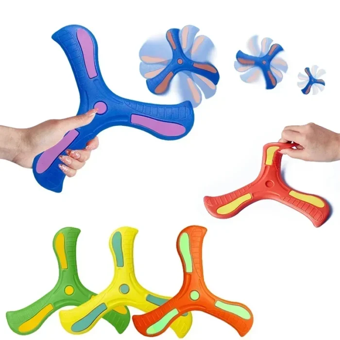 kf-Sbd7de62af2b7435daf3cbfb771163774O Children Boomerang Soft Three-leaf Cross Adult-kids Interactive Outdoor Toy Early Education Puzzle Decompression Gift - Image 1
