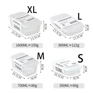 Airtight Food Storage Container- Ideal for Freezing Meat, Fruit and Vegetables in a Plastic Crate with Cover