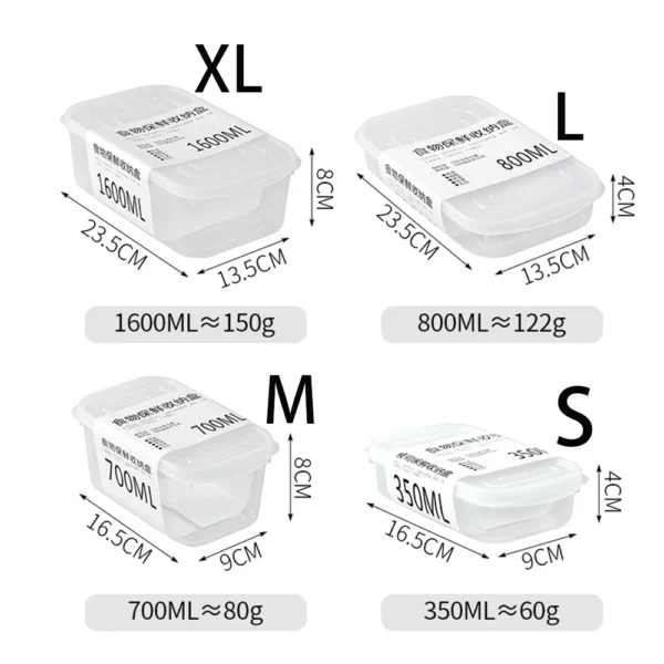Airtight Food Storage Container- Ideal for Freezing Meat, Fruit and Vegetables in a Plastic Crate with Cover - Image 2