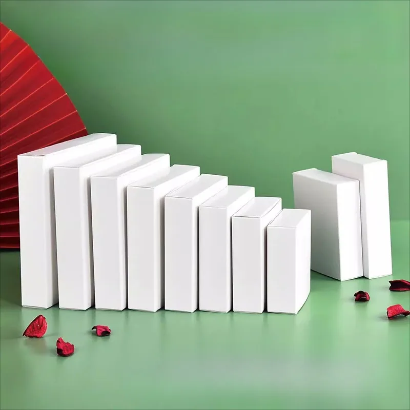 kf-Sbeeedb27a4fb4924bf521d67a437b7172 Get 50pcs Flat Style White Paper Box Universal Rectangle Small Carton Double Insert Box 3cm Width Gift Packaging Boxes - Image 1