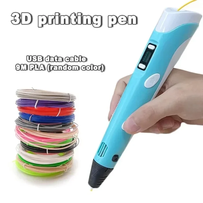kf-Sbfd327f667024285824a0e4ad0930228f Electronic 3D Printing Pen with 9M PLA Consumables High-Temperature 3D Graffiti Tool Intelligent Toy Christmas Birthday Gift - Image 4