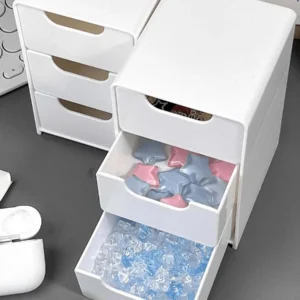 Mini Desktop Organizer Storage Box With Drawers For Earrings, Rings, Necklaces, Bracelets, Jewelry, Lipstick,Cosmetics