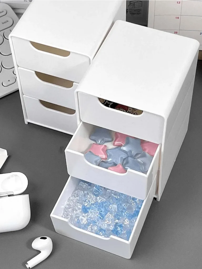 Mini Desktop Organizer Storage Box With Drawers For Earrings, Rings, Necklaces, Bracelets, Jewelry, Lipstick,Cosmetics - Image 3