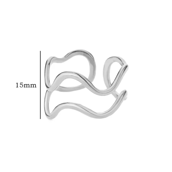 Minimalist Stainless Steel Line Open Rings For Women Gold Color Wedding Aesthetic Ring Designer Jewelry Accessories BFF anillo - Image 6