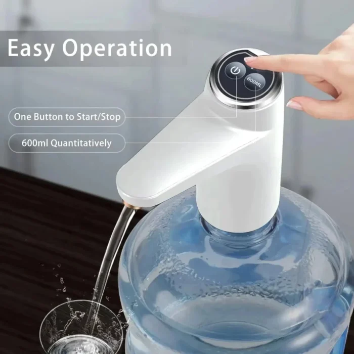 kf-Sc132f8e0f3c94804bfbc5ddc8662de46T Automatic Water Press Household Barreled Water Electric Water Pump USB Rechargeable Mineral Water Pump Portable Water Dispenser - Image 5