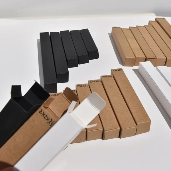 Get 50pcs White Paper Tube Packaging Box Blank Rectangular Cardboard Box for Lipstick/Perfume/Essential Oil Bottle Packing Boxes - Image 7