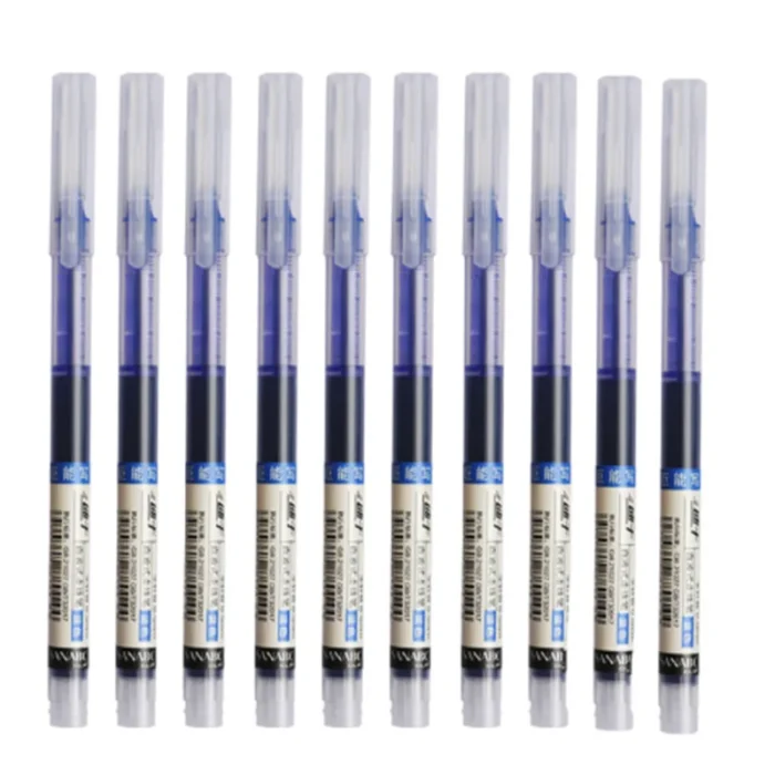 kf-Sc56901a8c7084d32b1c5003289422257m 24 Pcs Straight Liquid Ball Pen Quick Drying Test Signature Gel Pen 0.5mm Black Blue Ink School Office Ball Pen - Image 5