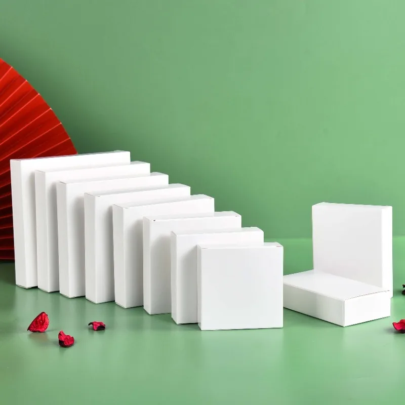 kf-Sc75a36e5ac0843c287b523d5fa938811Z Get 50pcs Flat Style White Box Universal Rectangle White Small Carton Double Insert Box 3cm Width Gift Packaging Boxes - Image 1