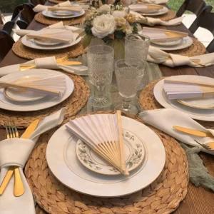 7 Inch Chinese Style Blank Fan Folding Hand Fan Paper Fan for Calligraphy Painting Wedding Gift Individually Packed