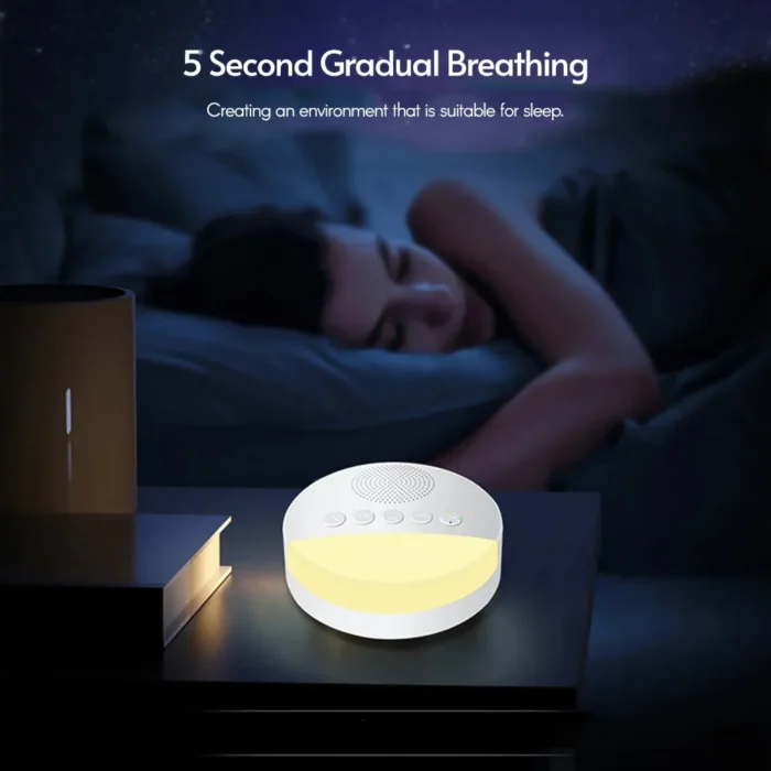 kf-Sc9e8fb0124ea478680ee404befabe4511 Baby White Noise Machine USB Rechargeable Timed Shutdown Sleep Machine Baby Sleep Sound Player Night Light Timer Noise Player - Image 4