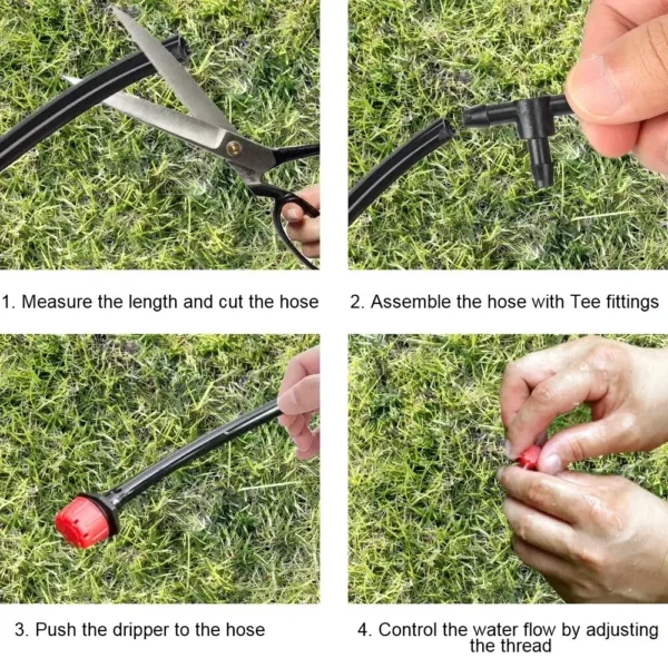 10/50pcs Adjustable Drip Irrigation Sprinklers, 1/4'' Micro Drippers for Watering System, Emitter for Garden Plants - Image 5