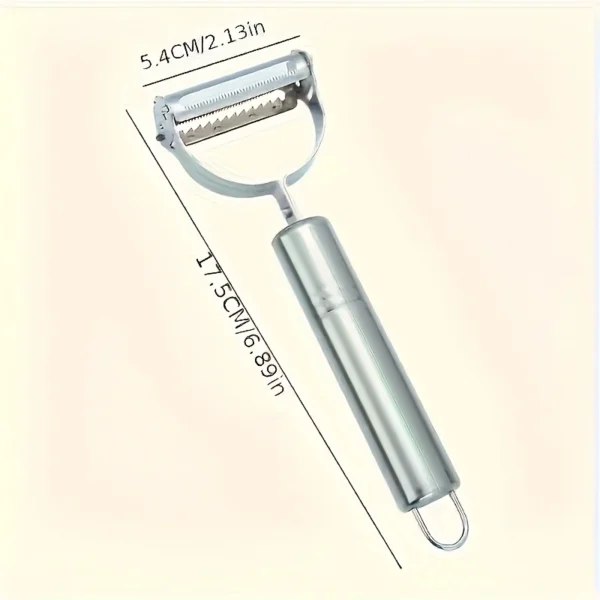 Stainless Steel Vegetable Peeler Slicer Sharp Blade Ergonomic Handle For Potatoes Carrots Fruits Durable Sleek Design Easy Grip - Image 2