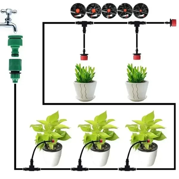 Automatic Watering Garden Hose Micro Drip Watering Kits Adjustable Nozzle Garden Supplies System Water - Image 4