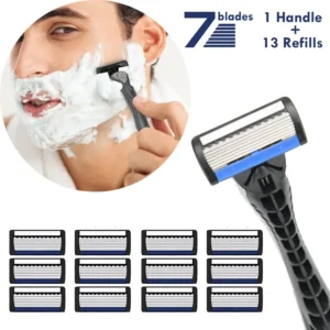 Men's Intelligent Rechargeable Shaver Wet/Dry Beard Razor ABS Tondeuse Dissolving Beard Rechargeable Razor for Smooth Skin