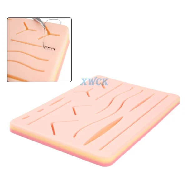 17Pcs/Set Silicone Suture Pad Kit Skin Medical Sugical Suture Practice Model Trainer Set with Tools Set - Image 2