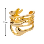 Stainless Steel Rings For Women Men Gold Color Hollow Wide Ring Female Male Party Finger Jewelry Gift 2024 Trend Free Shipping - Image 6