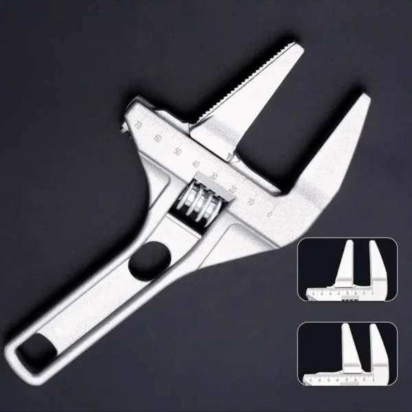 Multi-Function Adjustable Wrench, Aluminum Alloy Universal Spanner, Large Open Repair Tool for Water Pipe & Bathroom - Image 6