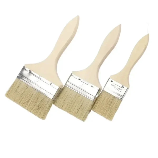 5pcs Paint Brush Wooden Handle BBQ Brush 1/2/4/5/6 Inch Soft Hair Painting Brushes for Wall and Furniture Paint Tool Set - Image 4