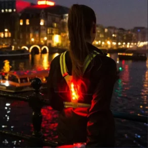 Safety Reflective Vest LED Running Light Adjustable Cycling Vest Night Warning Work Fishing Sports Vest
