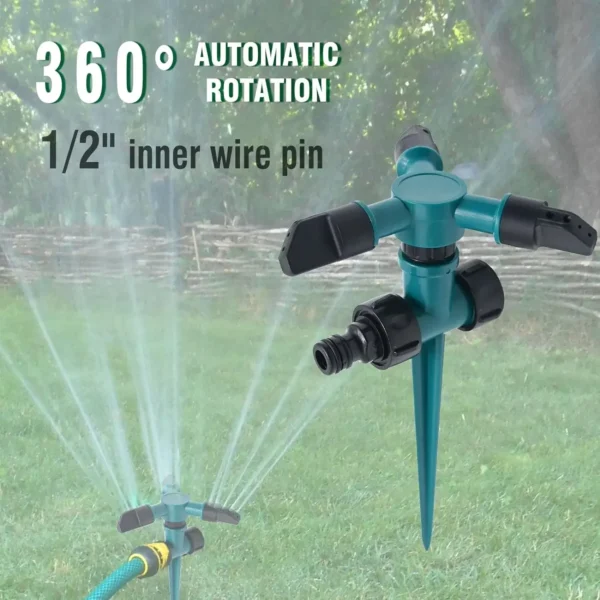 360° Rotating Garden Sprinkler, Automatic Watering System for Agricultural & Lawn Irrigation, Water Saving Sprayer - Image 4