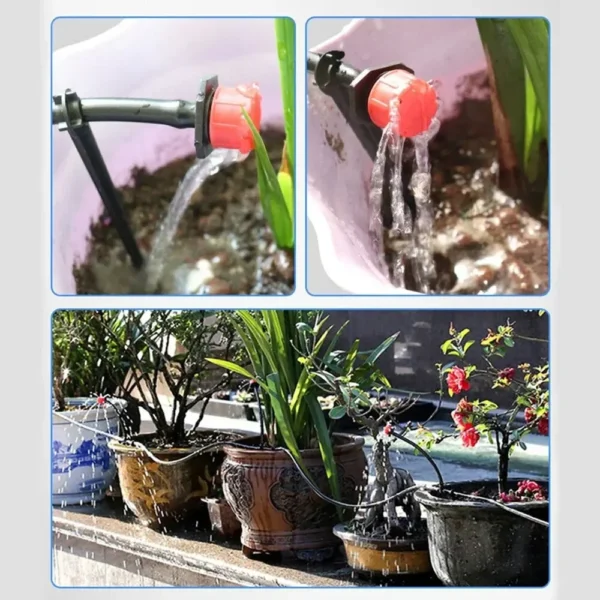 10/50pcs Adjustable Drip Irrigation Sprinklers, 1/4'' Micro Drippers for Watering System, Emitter for Garden Plants - Image 4