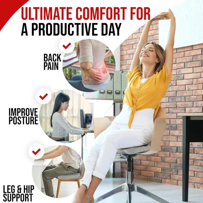 kf-Sd5cd3f61749f43fa9b7dc20b98522e2bk Ergonomic Memory Cotton Office Cushion Hemorrhoid Cushion Chair Cushion Sedentary Artifact Student Ass CushionErgonomic Memory C - Image 2