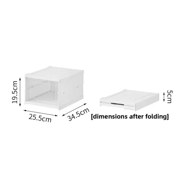 No Assembly Shoe Organizer Foldable Stackable Dustproof Space Saving Cabinet for Dorm Living Room Entryway Storage Shoe Hanger - Image 6