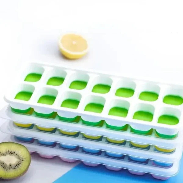 14-Grid Silicone Ice Cube Tray Mold, Square Non-Toxic & Durable Ice Cube Maker for Bar, Pub, Wine & Drinks - Image 2